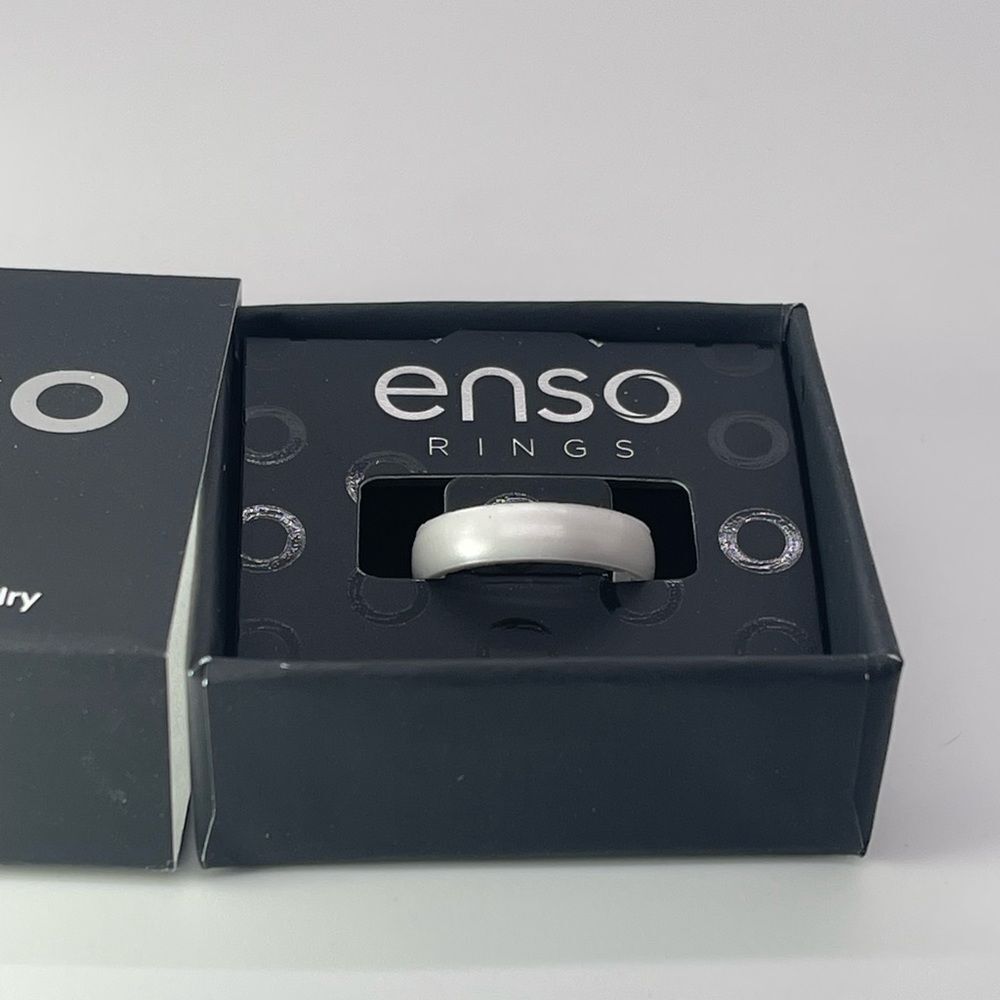 NIB Enso Rings ELEMENTS CLASSIC THIN SILICONE RING - PEARL size 4 - Picture 7 of 7